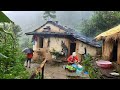 Simple Nepali Village Food || Having Dinner In absence Of Grill ||