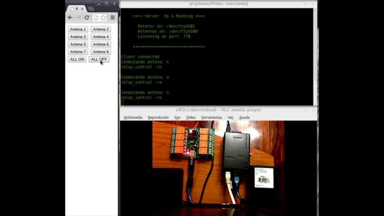 Denkovi USB 8 Relay Board controlled via web. YouTube