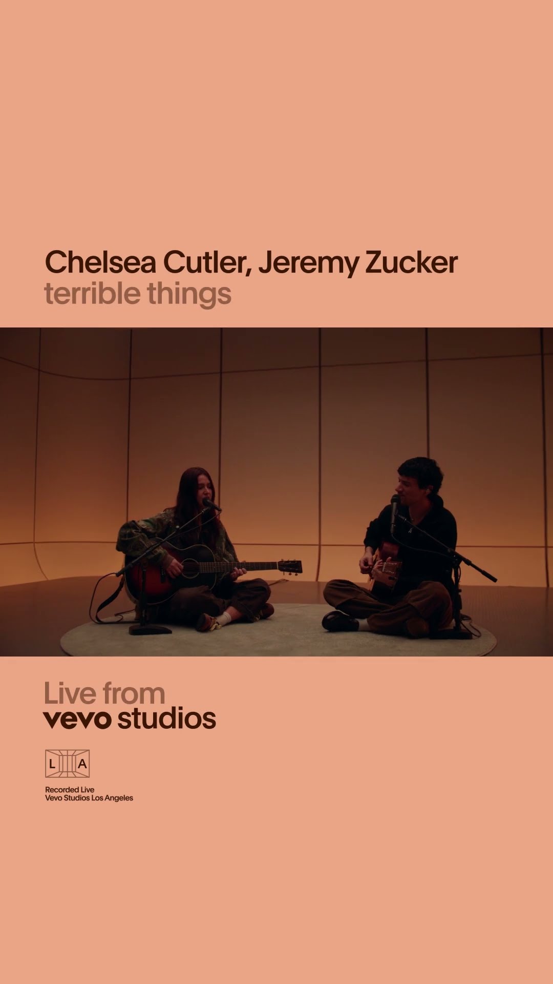 @ChelseaCutler @JeremyZucker - terrible things | Live from Vevo Studios