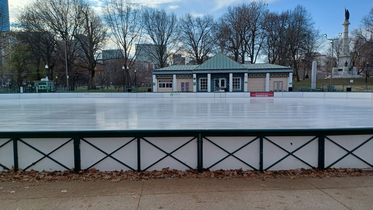 The ice skating rink at the Frog Pond in the Boston Common- Boston, Ma.
