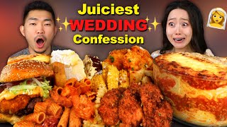 I found the groom cheating with the bride's mom... and it's the family tradition | Spaghetti Mukbang