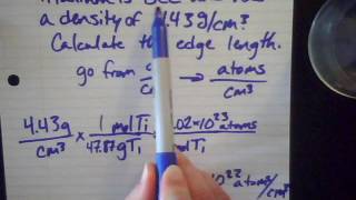 Calculating Edge Length of Unit Cells from Density