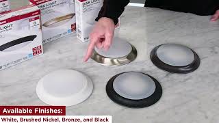 Watch the product video for Satco LED CCT Selectable Disk Lights