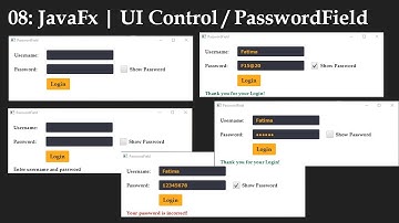 Cour 06: JavaFx | UI Control / PasswordField