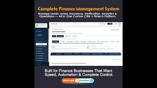 CRM + Fintech System Demo | Loan, Insurance & Mutual Fund Management Software | DP Vision Analytic