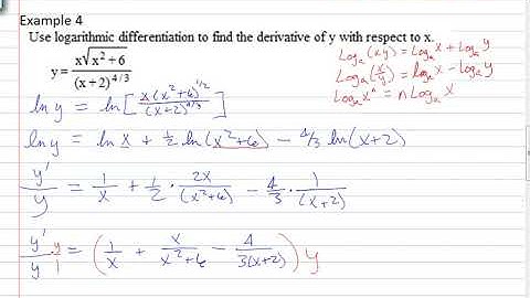 Math 2413 Sec 3.8 - Derivatives of Inverse Functions and Logarithms