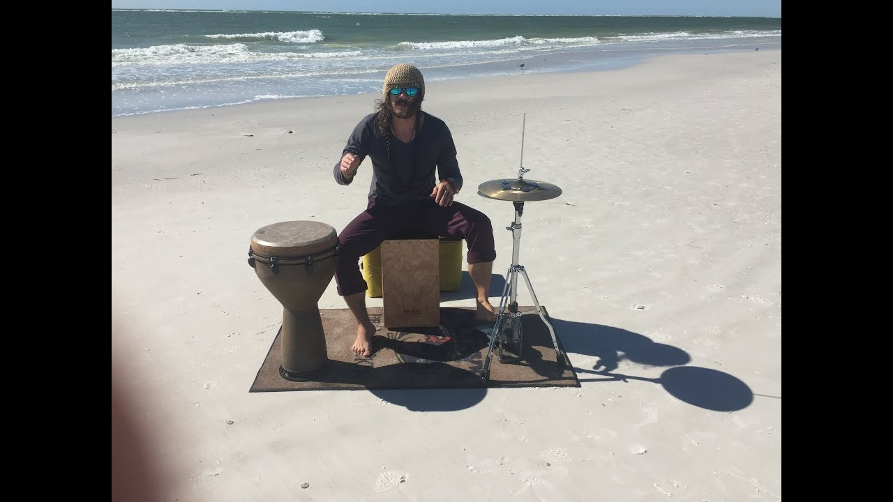 Beach Drum Solo // Cajon, Djembe, and Hi Hats // Beach Drum Shed (2017