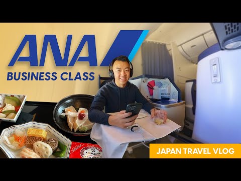 Flying Business Class to Japan on ANA | Japan Travel VLOG