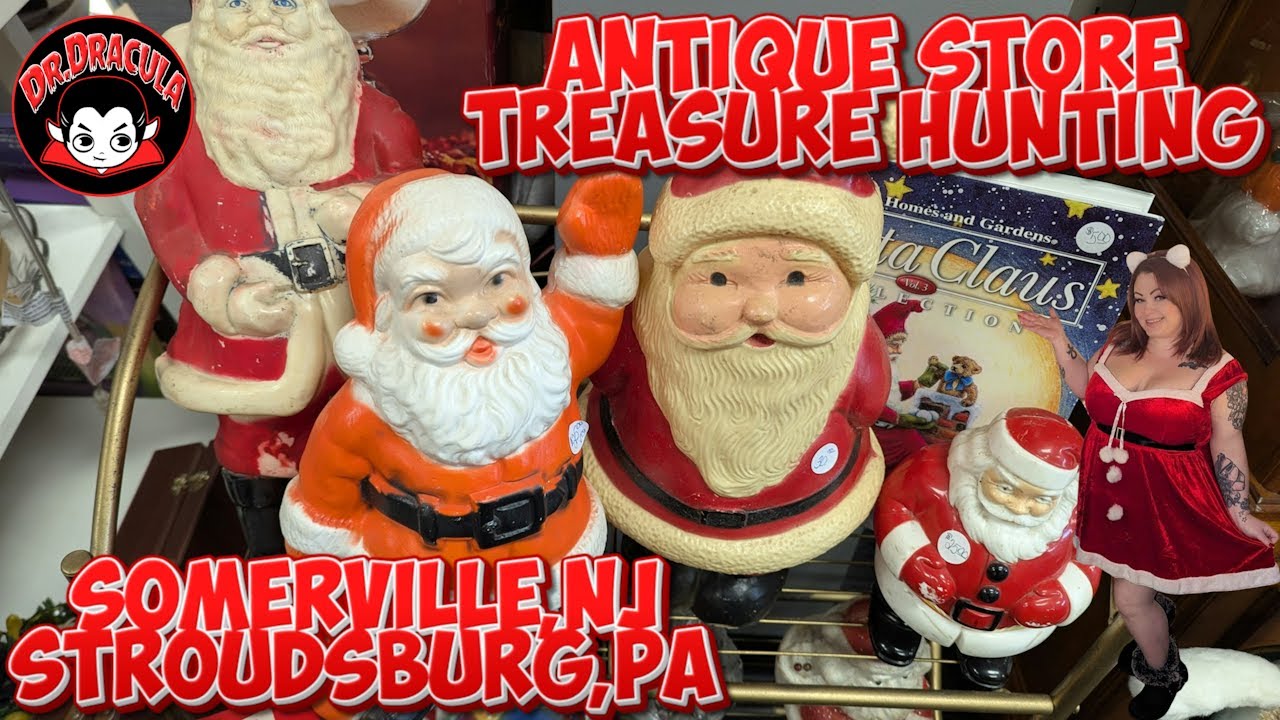SEARCHING THE ANTIQUE SHOPS FOR HOLIDAY DEALS !