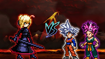 Alter Saber TP OP V2 (New) VS Goten MUI OP & Trunks Ultra Ego OP in Jump Force Mugen