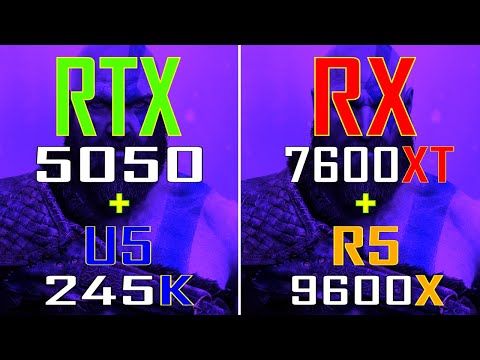 RTX 5050 + ULTRA 5 245K vs RX 7600XT + RYZEN 5 9600X || PC