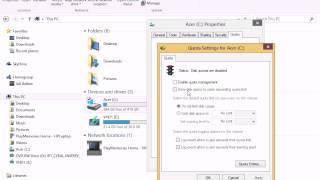 Windows 8.1: Enable and Configure Disk Quotas
