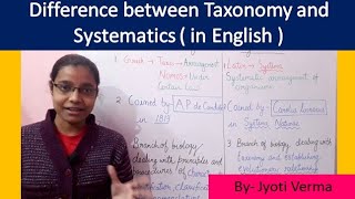 Difference between taxonomy and systematics