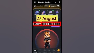 27 August Daily Cipher Code | Hamster Kombat daily combo card 27 August - today daily Cipher Code