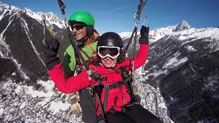 Paragliding over Chamonix Feb 2019