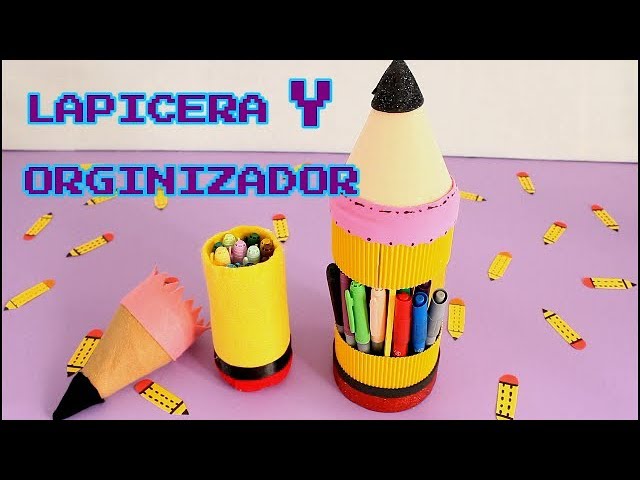 Organizador de manualidades con lápiz para lápices bonitos