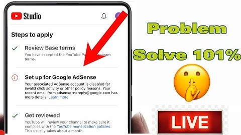 Ongeldige klikactiviteit Adsense-account uitschakelen | Uw gekoppelde Adsense-account is uitgesch...