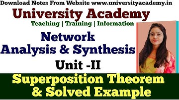 NAS13: Superposition Theorem | DC Network Analysis | Superposition Theorem Solved Example