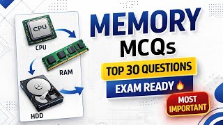 Computer Memory MCQ | Top 30 Important Questions | RAM ROM Cache MCQs 2026 | Hindi