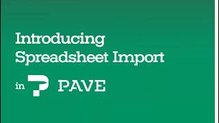 Introducing AI Spreadsheet Import in Pave