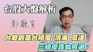 台股創高台積電 鴻海 廣達 三績優該如何選❓【20250914】鄭廳宜台股大盤分析🧑🏻‍🏫#台積電#降息#鴻海#鮑爾#川普#降息兩碼#川普#美債#台股創新高