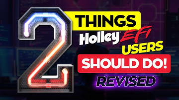 2 Easy Things Everybody Who Has HOLLEY EFI Should Do (the right video this time)