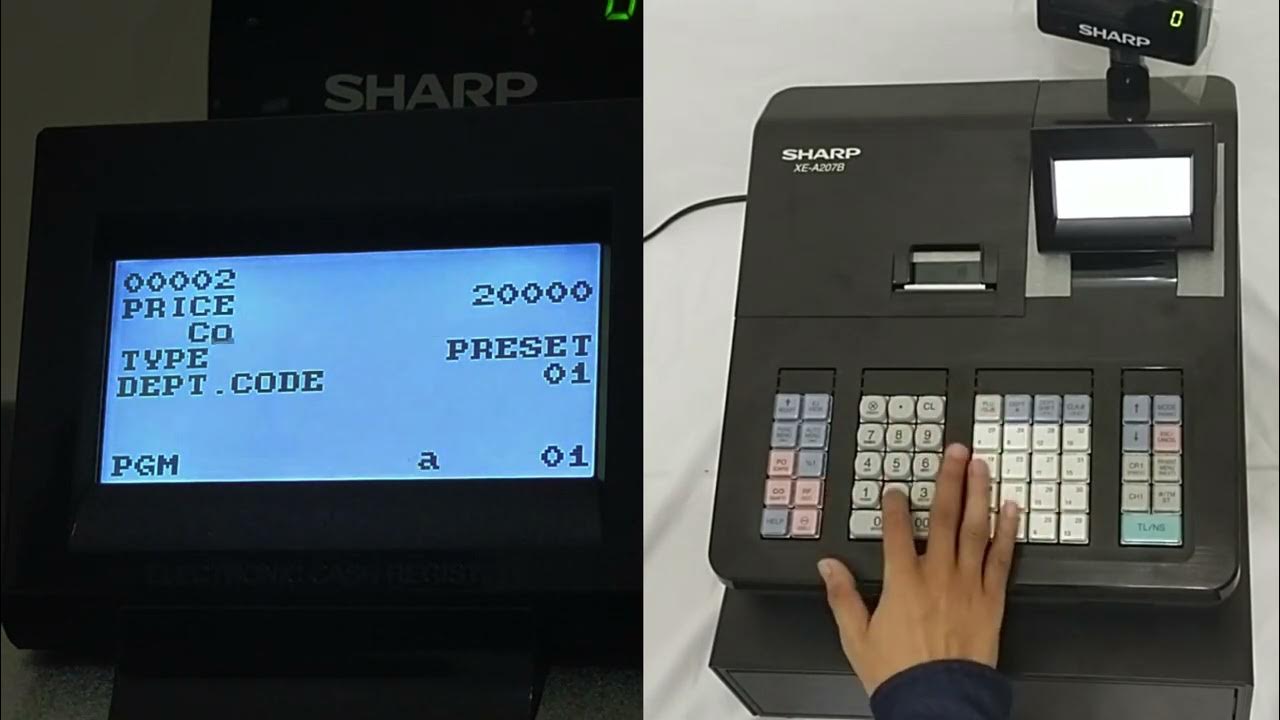 Cara Input PLU & Transaksinya Sharp XE A207B YouTube