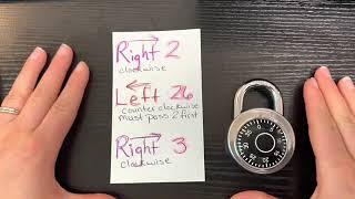 How to Open A Combination Lock - Elementary School