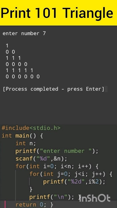Write a Program to Print Pattern in C - YouTube