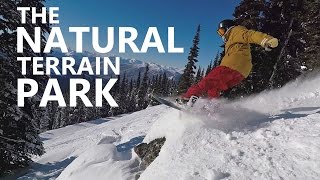 The Natural Terrain Park - Snowboard Jumps, Spins & Crashes