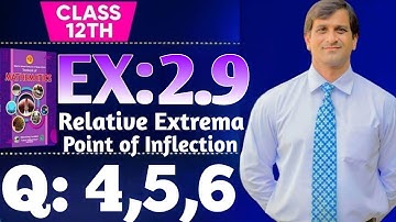 Class 12 maths Exercise 2.9 Q:4,5,6 NBF New Book 2025 | ex 2.9 Class 12th maths NBF Absolute Extrema