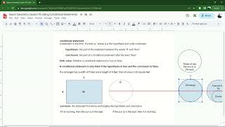 Saxon Geometry Lesson 10 Video 1: Using Conditional Statements