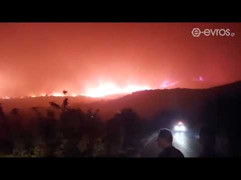 (23:50) Αυτή είναι η εικόνα από την Κίρκη, βόρεια της Αλεξανδρούπολης.