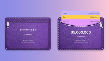 Wallet UI Design & Animation in Figma | Smart Animate Tutorial (Timelapse)