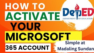 How to Activate Deped Office 365 account