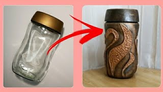 Взяла банку от кофе и сделала красивый декор для дома / Декор банки своими руками / DIY jar decor