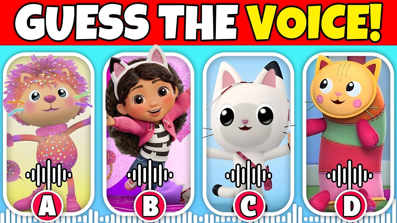 Guess the GABBY's DOLLHOUSE 🎀🏠 Characters by Their Voice 🔊 - Quiz for Fans! Pandy Paws, Pillow cat