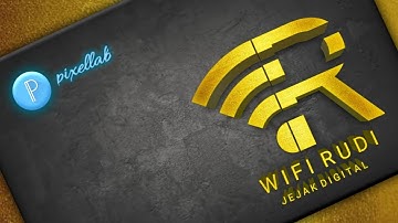 Cara membuat logo 3d keren di pixellab | logo wifi 3d