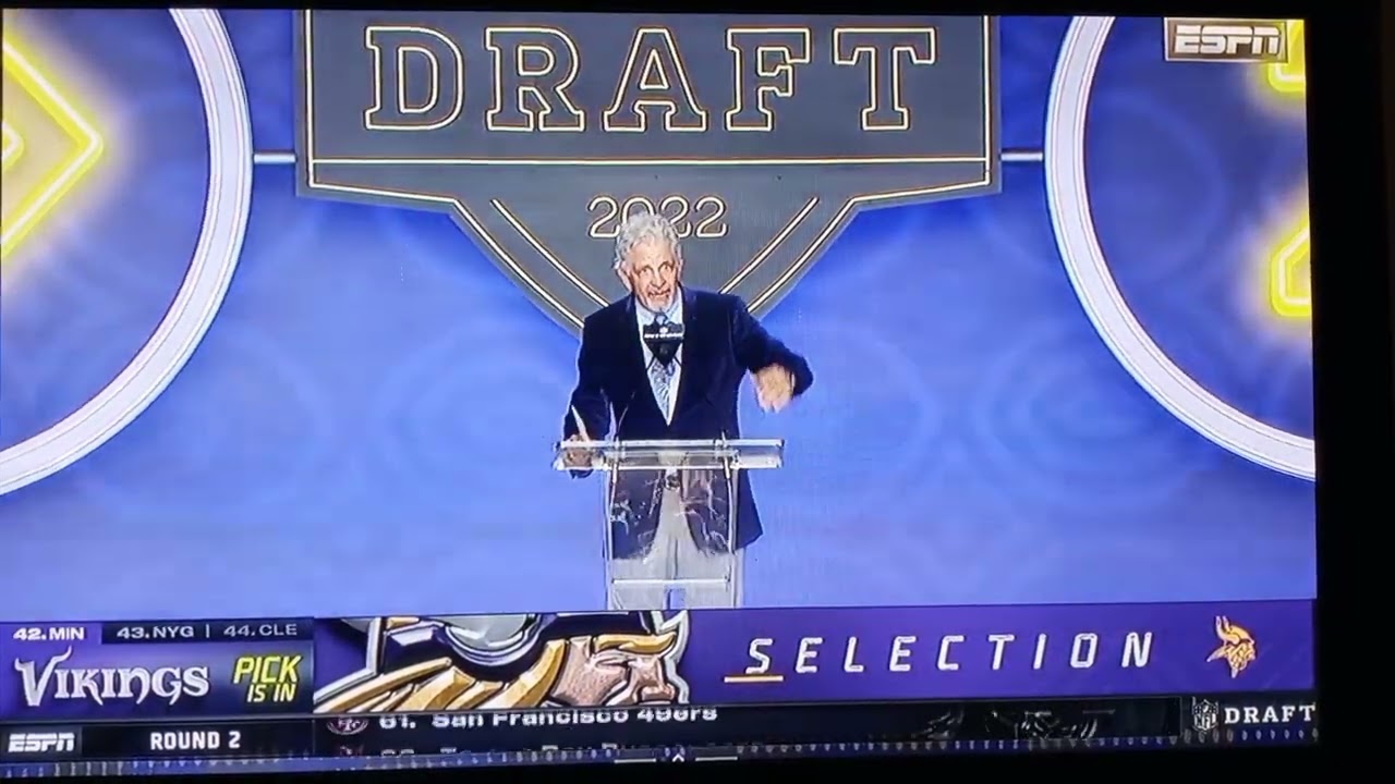 Minnesota Vikings 2022 Draft Pick #42(Man gets interrupted/Angry)