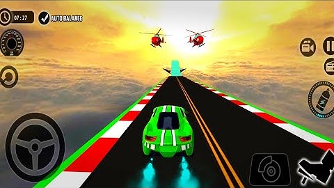 Impossible Car Tracks 3D - Green Car Multiplayer Mode - Driving Simulator Stunt (Android,ios)