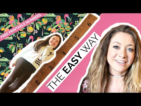 DIY GROWTH CHART RULER THE EASY WAY USING A PENCIL AND FREE STENCILS! | Laci Jane DIY