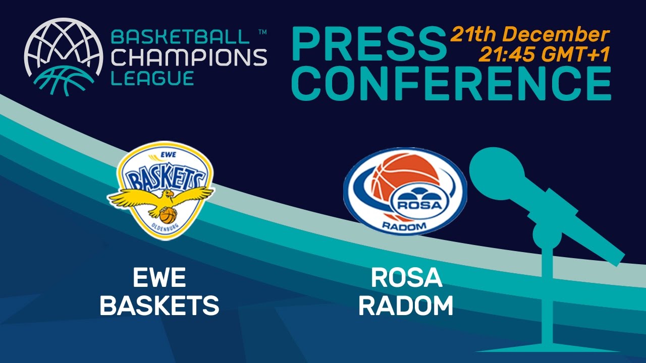 EWE Baskets v Rosa Radom Press Conference Basketball Champions