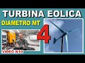 TURBINA EOLICA 4 METRI #fotovoltaico #faidate #perte