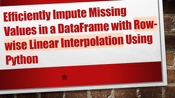 Efficiently Impute Missing Values in a DataFrame with Row-wise Linear Interpolation Using Python