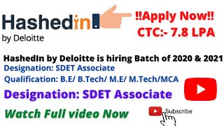 Deloitte off campus 2021/ Hashedin by deloitte hiring for SDET  interview Questions Coding Questions