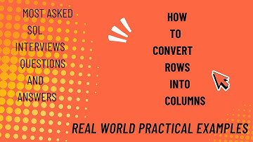 Solving SQL Query | Converting Rows to Columns in SQL Server Using PIVOT