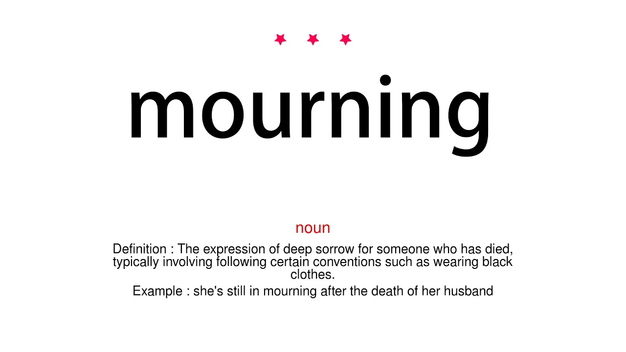 How to pronounce mourning - Vocab Today