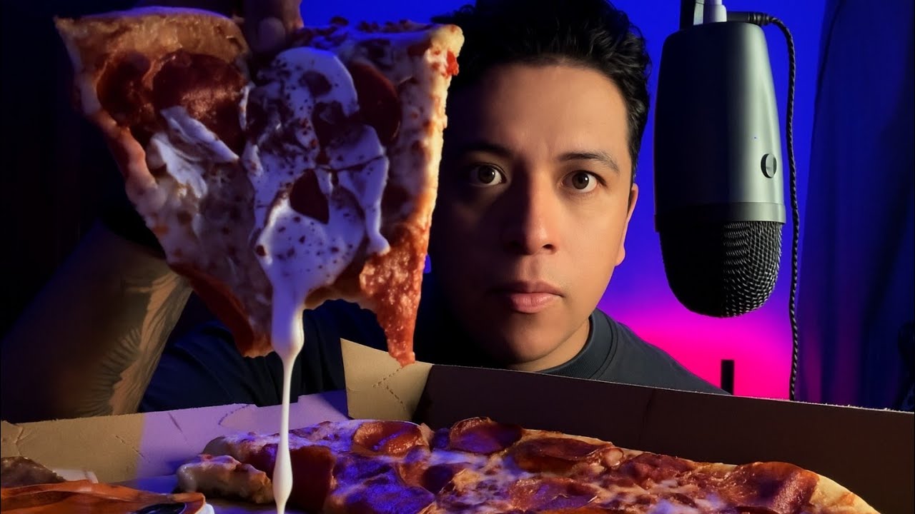 ASMR COMIENDO PIZZA ERIZA / COLABORACIÓN FAIL  @michelleamayaASMR