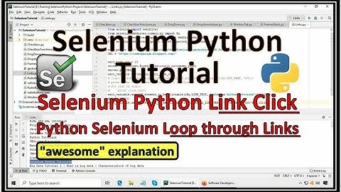 Selenium Python Link Text | Python Selenium Click Link | Selenium Link Text | Selenium link click