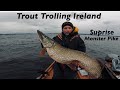 Trout trolling lough derg ireland with suprise monster pike